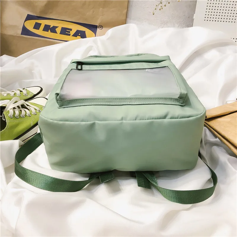 Menghuo Cute Clear Transparent Women Backpacks PVC Student Schoolbags Fashion Teenage Girls Bags for School Backpack New Mochila