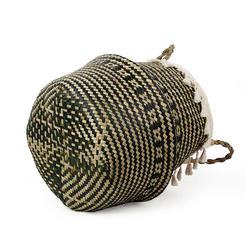 Корзины для хранения Складная Прачечная соломенная Лоскутная плетеная