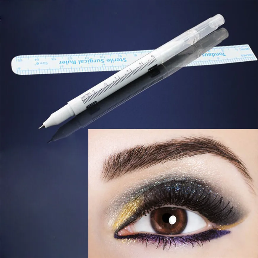 2017 микроблейдинг многоразовый макияж бровей мера направляющая линейка