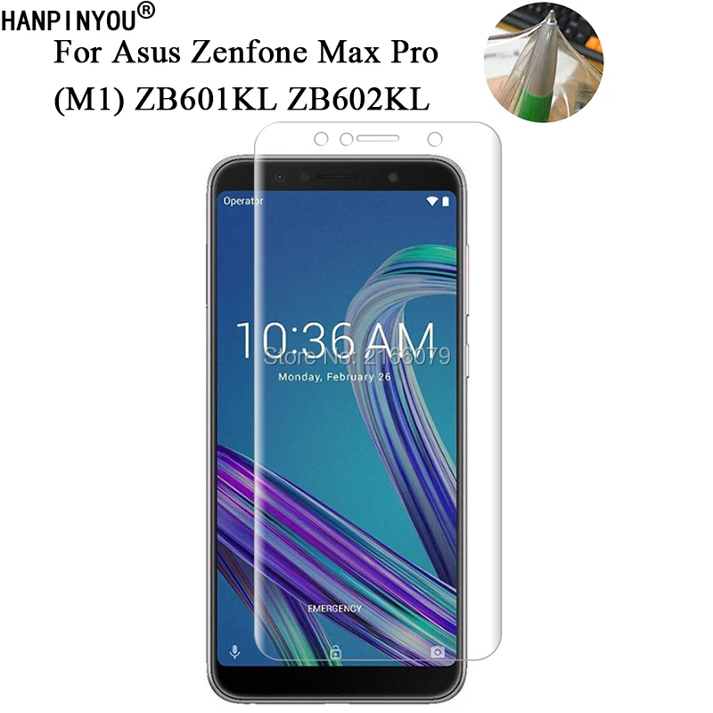 Мягкая ТПУ Защитная пленка для Asus Zenfone Max Pro M1 ZB601KL ZB602KL с полным покрытием экрана