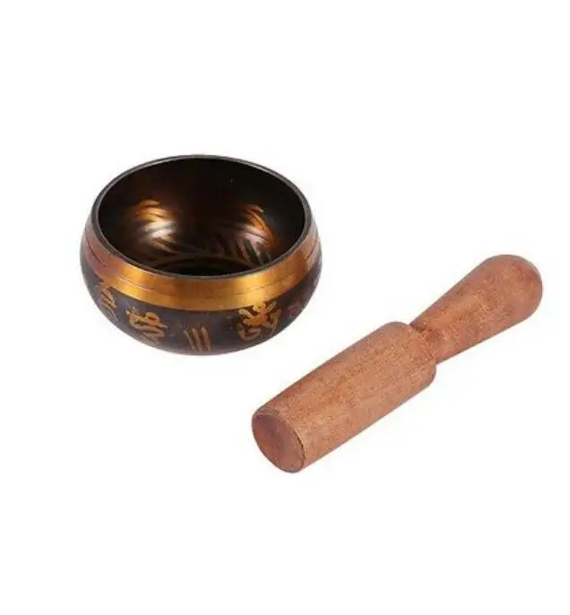 Медная Статуя тибетская Поющая чаша медитация колокольчики японское Исцеление