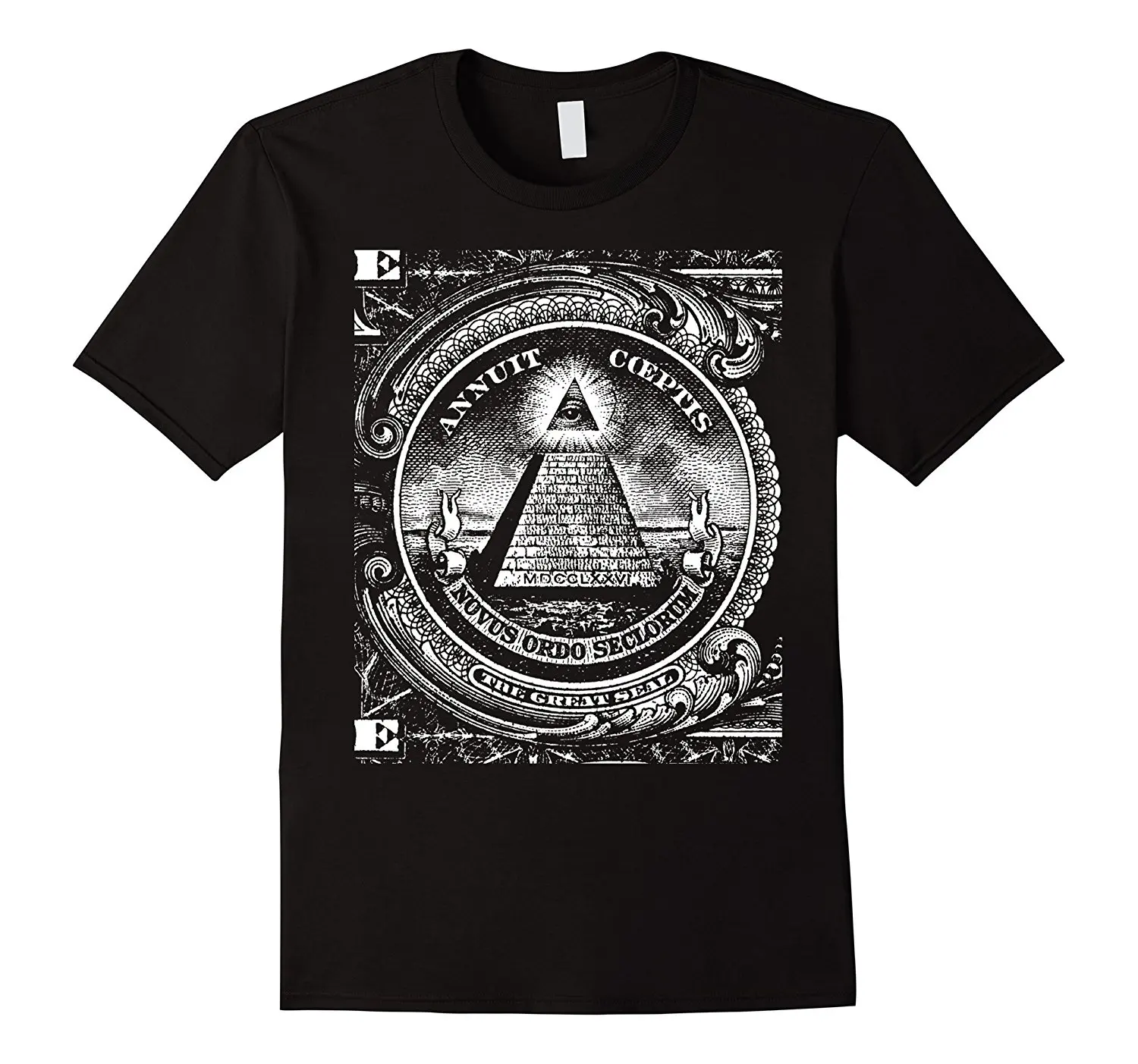 Доллар All Seeing Eye Illuminati масоны Пирамида футболка хорошее качество брендовая