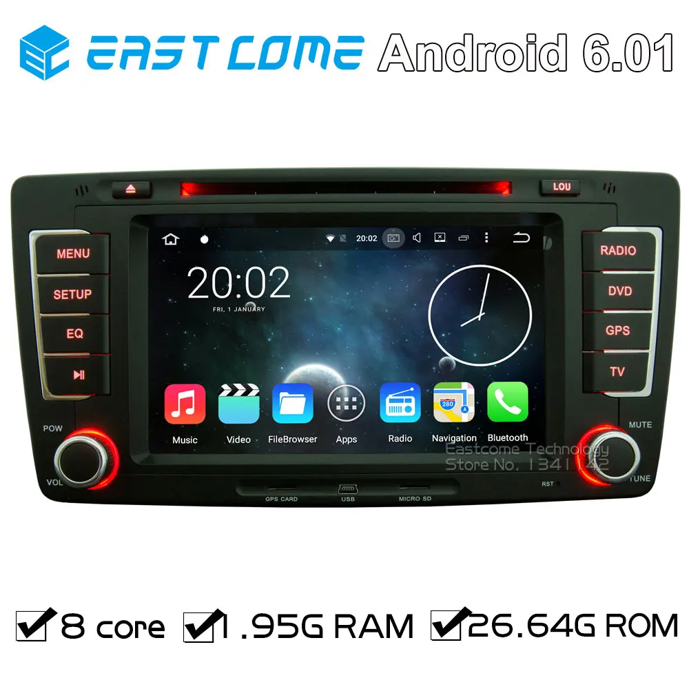 Автомобильный DVD плеер Pure Android 6 01 для SKODA OCTAVIA 2012 2013 YETI с восьмиядерным процессором
