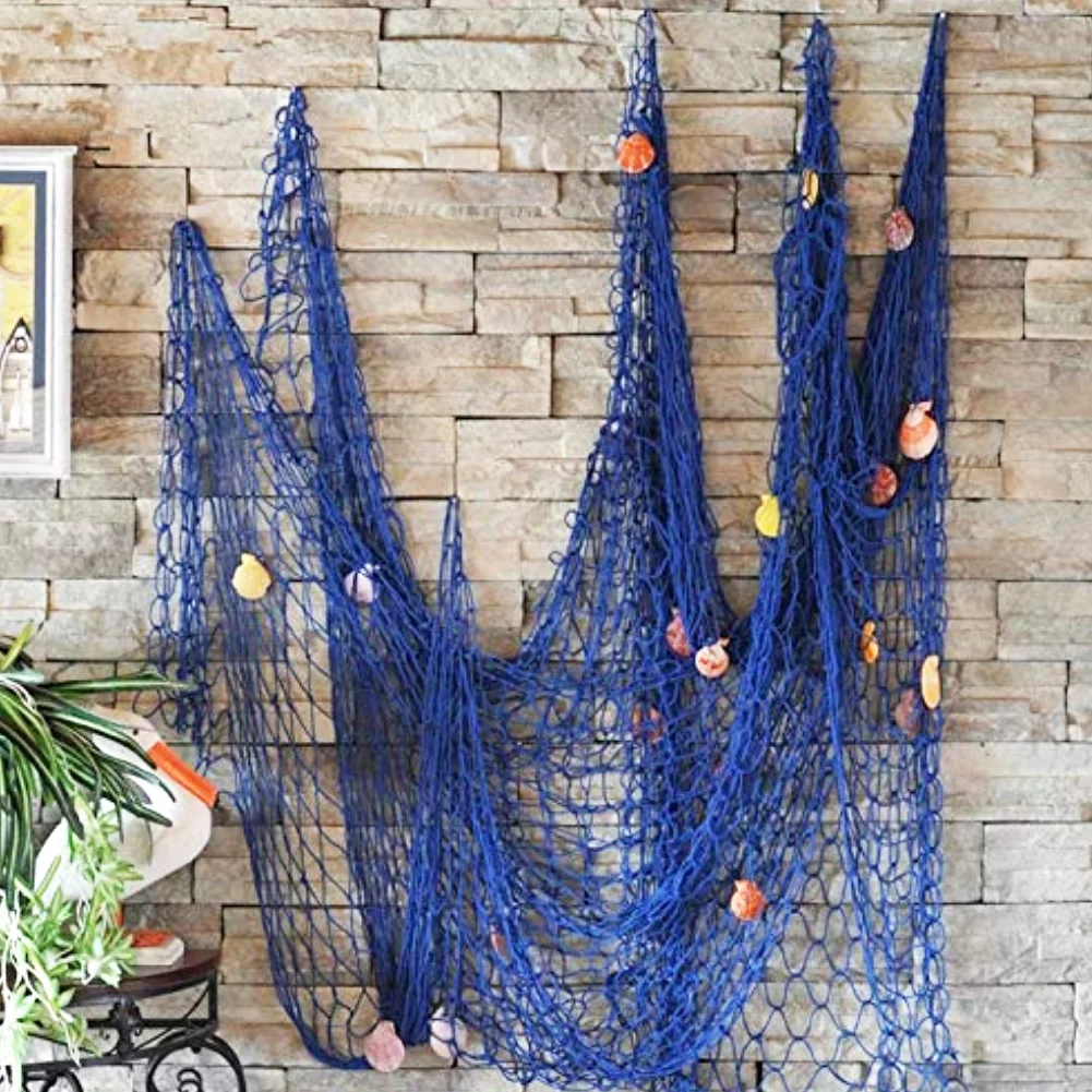 Средиземноморская ручная морская хлопковая нить рыболовная сеть с ракушками