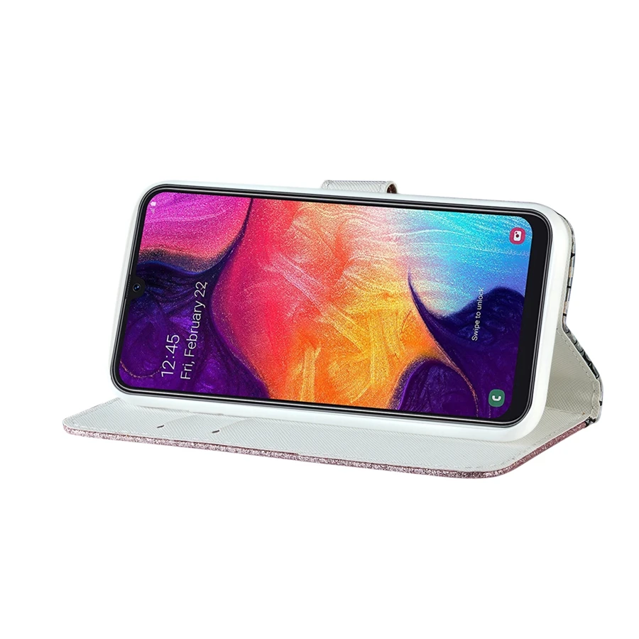 Флип Чехол для принципиально samsung galaxy A10 A20 A30 A40 A50 A60 A70 чехол для samsung A50 A70 A20E A30 A40 Блеск кожаный чехол для телефона чехол s