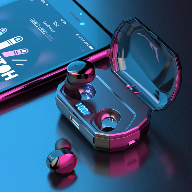 Беспроводные наушники вкладыши Bluetooth 5 0 настоящие стереонаушники с басами