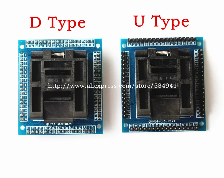 Адаптер гнезда QFP64 TQFP64 LQFP64 IC тестовая розетка выжигание 0 5 м программатор STM32