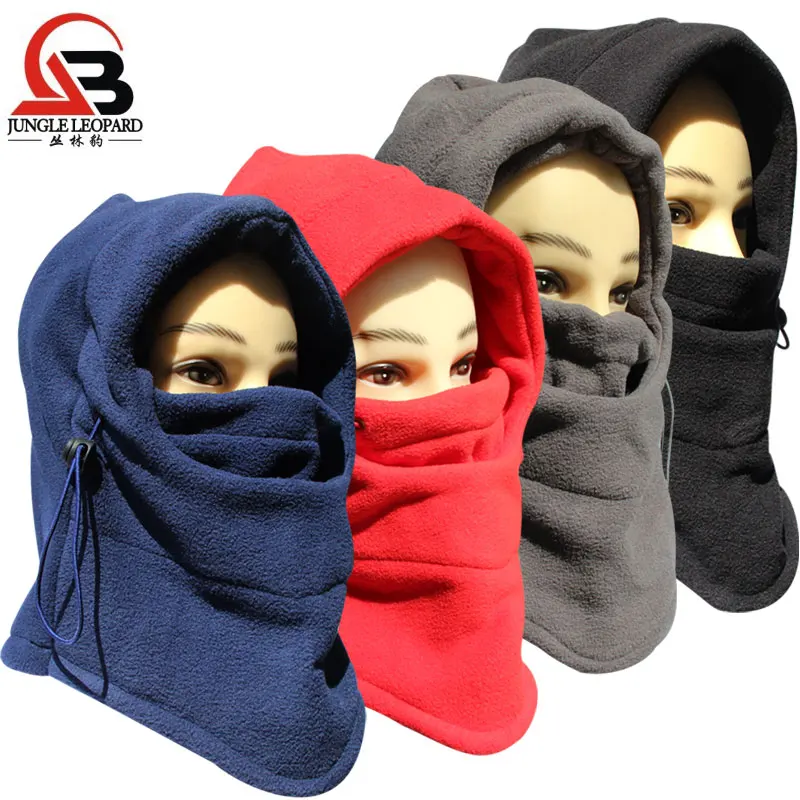 Настоящий флис джунгли Пантера открытый толстый CS маска для лица и шарф шляпа
