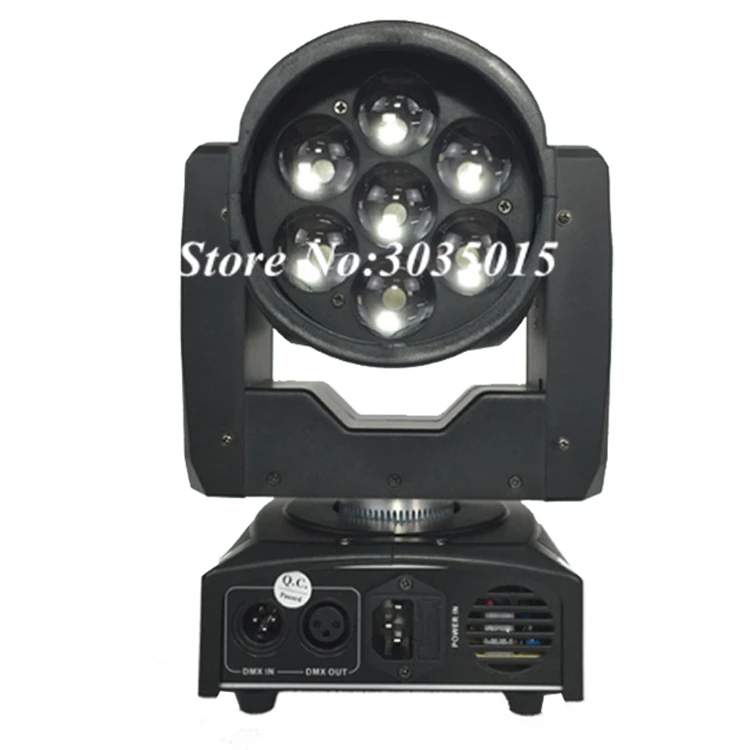 Новый DMX512 7*12 Вт светодиоды RGBW Луч моющийся зум свет движущийся головной