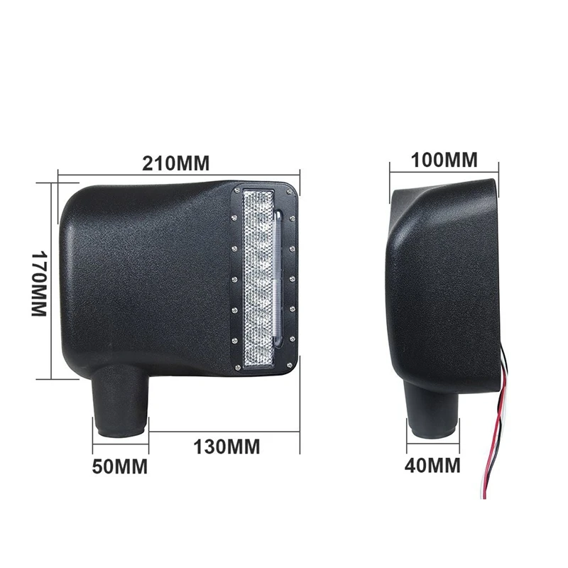 Ajustable Car LED Rearview Side Replacement Mirror With Turn Signal Lights White /Amber Beam For Jeep Wrangler |