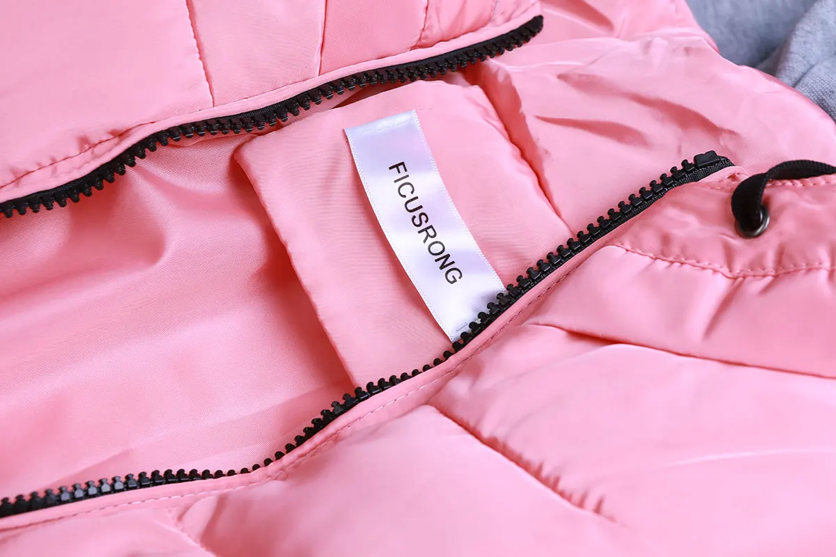 Short Autumn Winter Jacket Women Parkas Hooded Coats Female Wadded Jacket Women Parka Padded Jacket With Gloves chaqueta mujer