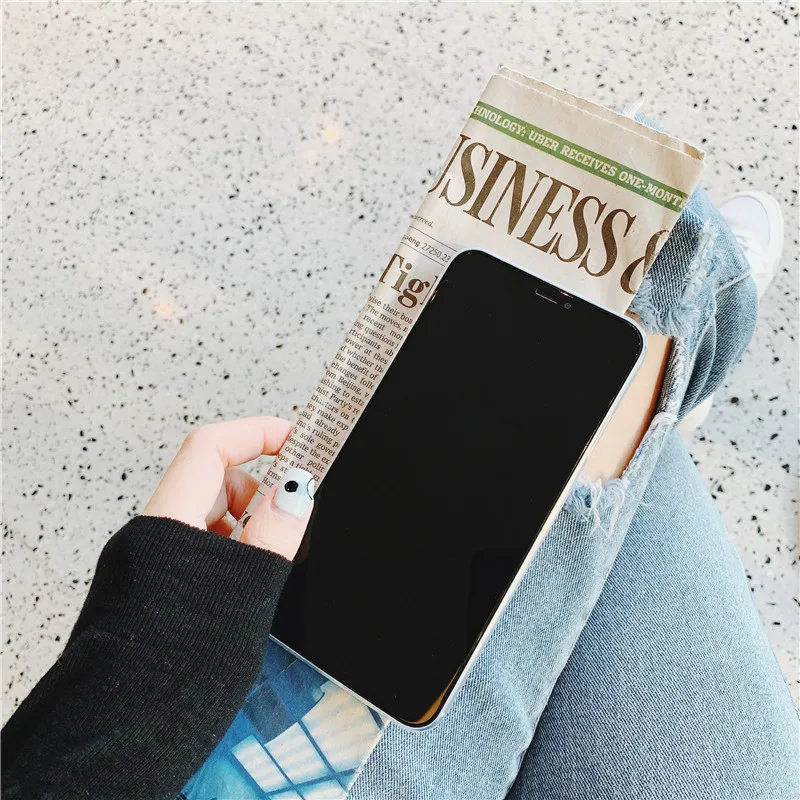 DECOCASE Brief Plain Black Clear Ultra-thin Silicone Shockproof Phone Case for iPhone 6 6s 7 8 Plus X XR XS Max Cover Accessory |