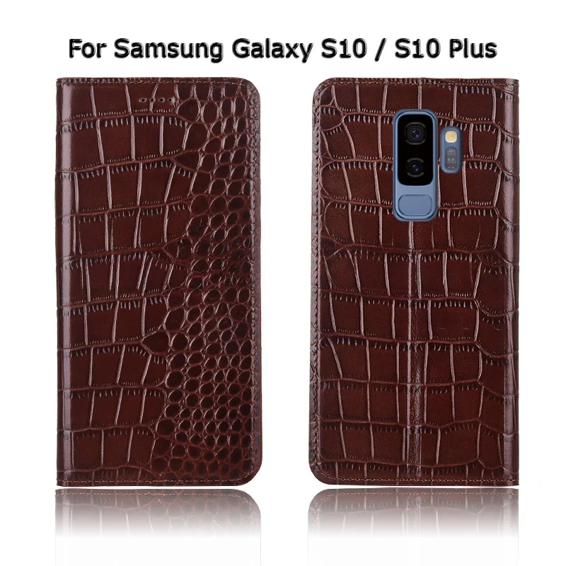 Чехол для телефона с крокодиловой текстурой Samsung Galaxy S9 S10 Plus S10e флип-чехол из