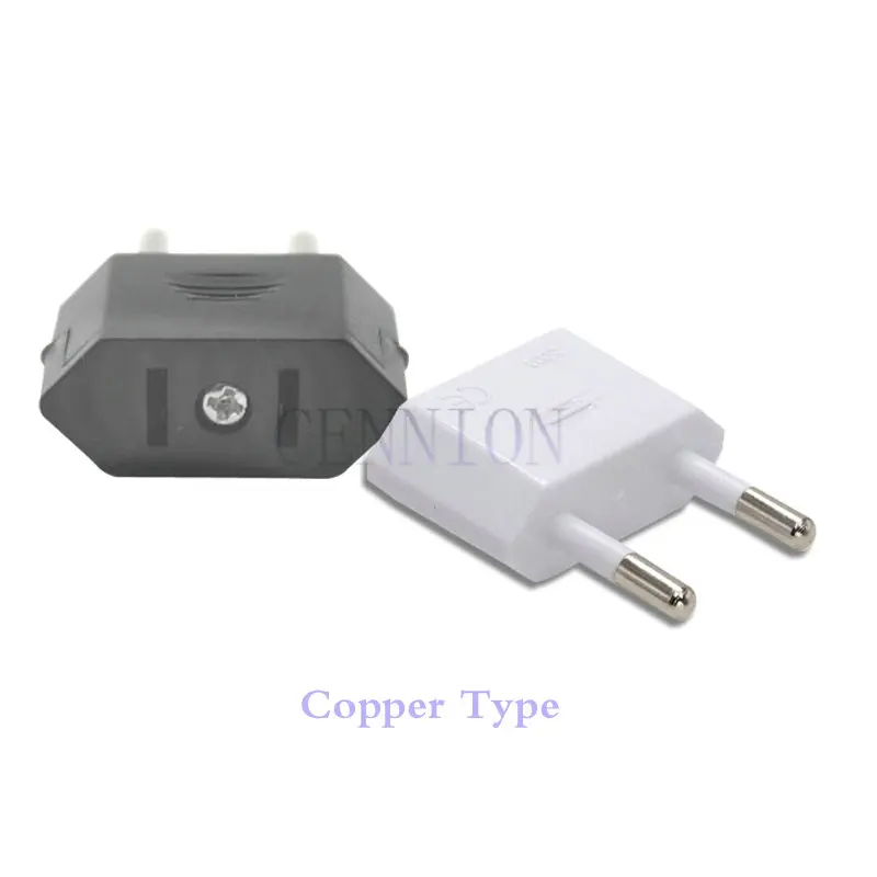 

Copper Special CA JP US to EU KR RUS Euro 4.0mm AC Power Plug Trip Travel Adaptor Convertor