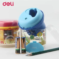 deli cute stationery electric pencil sharpener for school supplies office pencil sharpeners knife automatic for student kid gift