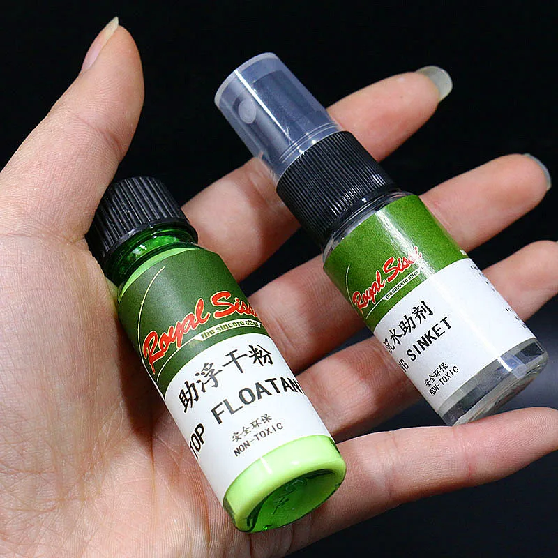 Королевский Sissi Floatant порошок& sinket добавки комбо муха для рыбной ловли, химический сухой мух плавающий порошок 20 мл& влажная муха Тонущая жидкость 20 мл