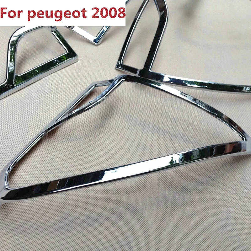 Для peugeot 2008 2014 2 шт хромированные пластиковые задние фонари лампы коврики для