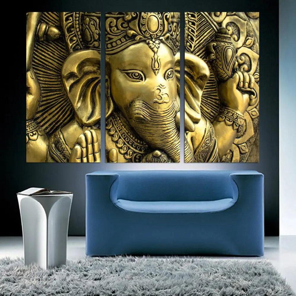 

Drop shipping 3 Panel printed painting Buddha painting Wall Art Picture Home Decoration Living Room Modern painting LS774