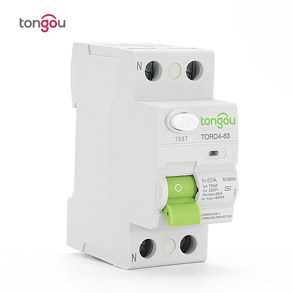 AC 2P 63a RCCB RCD 110 в 230 В 10 мА электронный тип автоматического выключателя остаточного