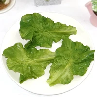 10pcslot simulation green lettuce leaves pvc material fake vegetable model props kids pretend play kitchen toys