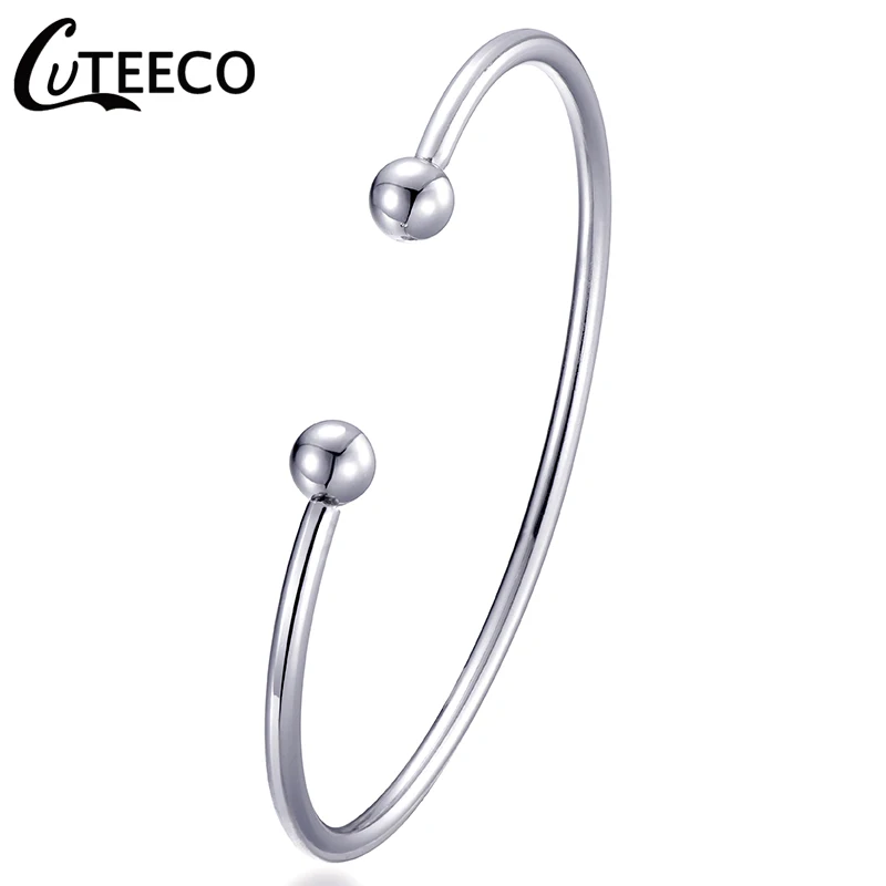 CUTEECO простой: золото, серебро цвет Шарм Открытый браслет Европейский стиль подходит бренд браслет для женщин и детей модные ювелирные изделия