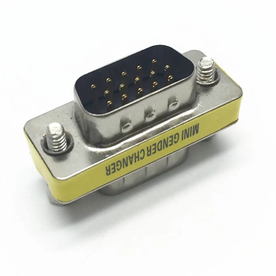 1pcs VGA 15 Pin Male to Plug Gender Changer Conversion Adapter HD15 Computer Monitor Video Connector | Обустройство дома