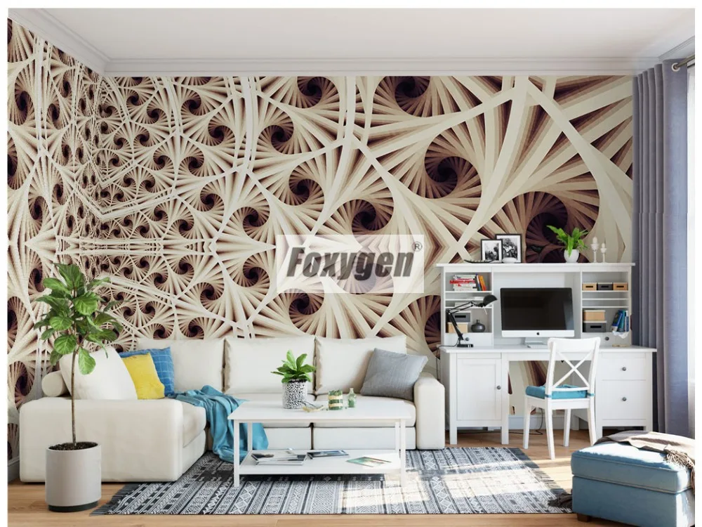 Customzied NON-WOVEN Wallpaper mural with kinds of nice 3D flowers animals Forest abstract landscapes cities and trees designs |