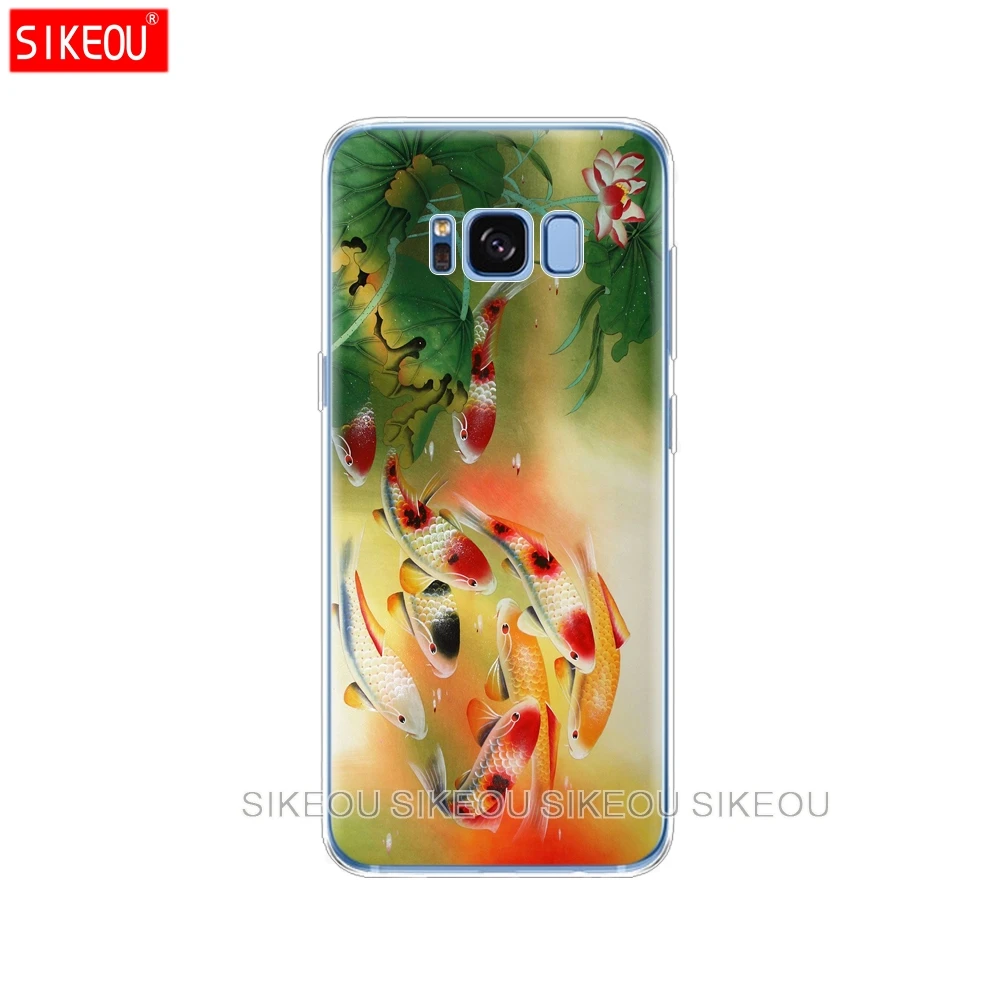 silicone case for Samsung Galaxy S9 S8 S7 S6 edge S5 S4 S3 PLUS phone cover cute gold fish fishman | Мобильные телефоны и