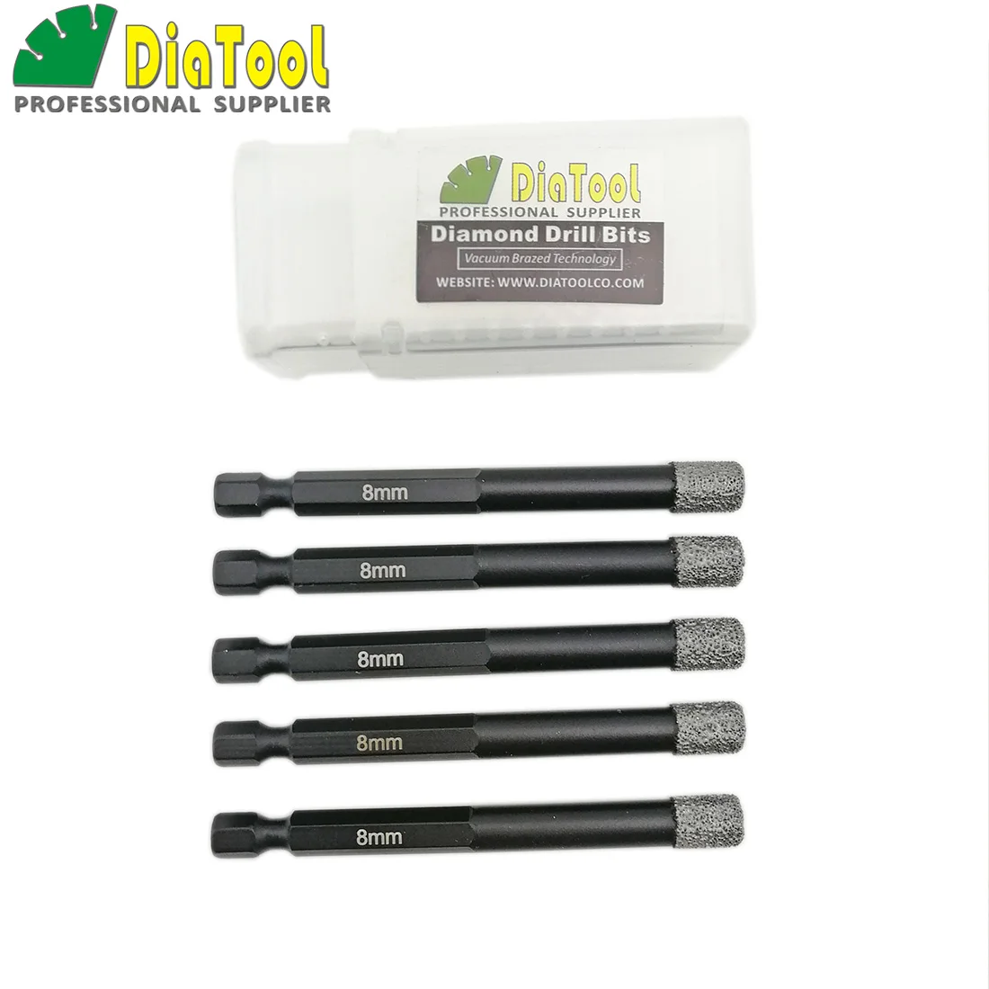 DIATOOL 5pcs Dia 6/8/10/12/14MM Dry Drilling core Bits With Quick-fit Shank For Granite &amp Marble Hole Saw | Инструменты