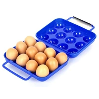 2018 new outdoor barbecue supplies 12 grids portable anti extrusion food grade plastic egg case picnic tools