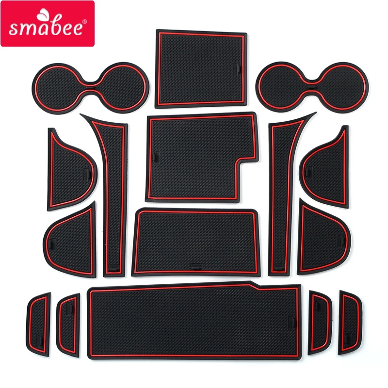 

Smabee Gate slot mat For MAZDA CX-7 2006 - 2012 CX7 Interior Door Pad Cup Holders Non-slip mats RED WHITE 14Pcs