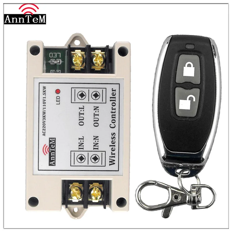 1 drag 1 Бренд Anntem RF 433MHZ переключатель дистанционного управления Realy AC 220V приемник высокой мощности беспроводной передатчик насос мотор светодиодный Электрический - Цвет: 1 drag 1