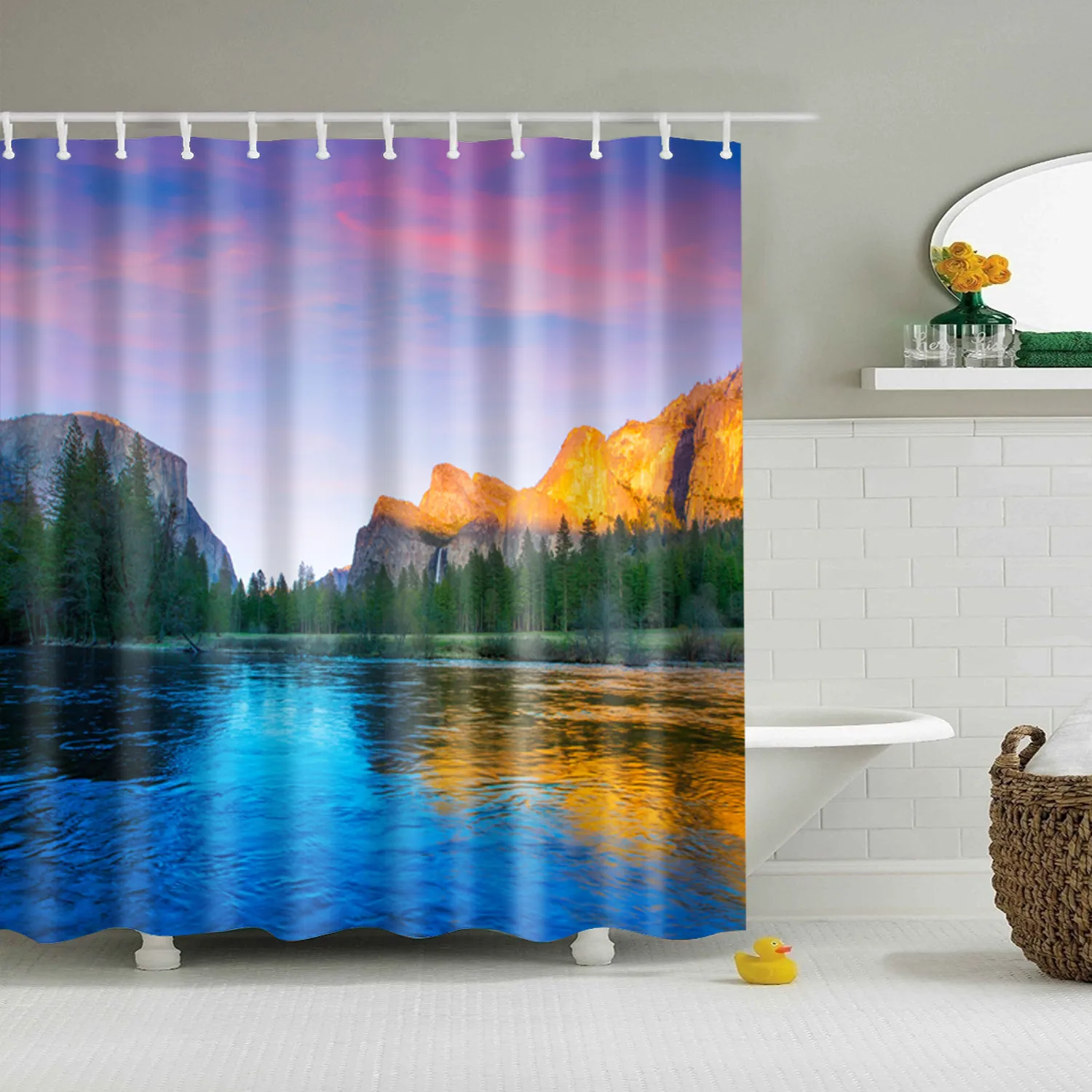 

Занавеска для душа из водонепроницаемой полиэстерной ткани, 180x200 см