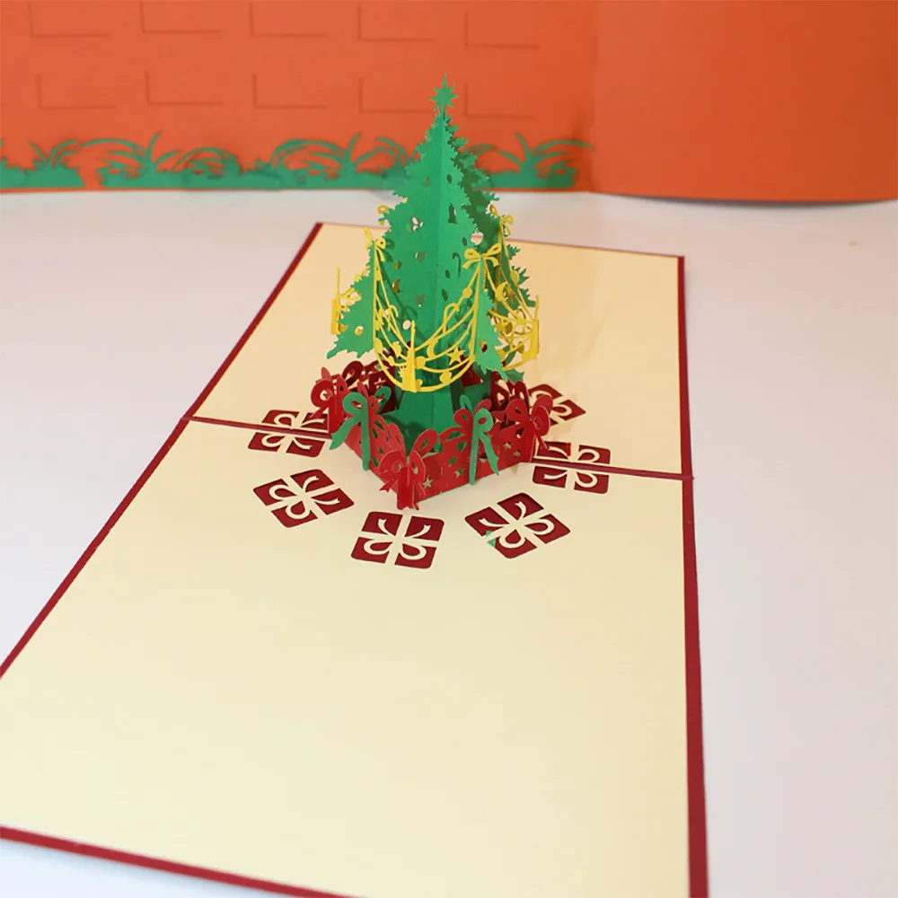 Новинка, 1 шт., 3D поздравительные открытки, лазерная резка, открытка на день рождения, юбилей, подарки, открытка, Рождественская вечеринка, свадебное украшение# T2