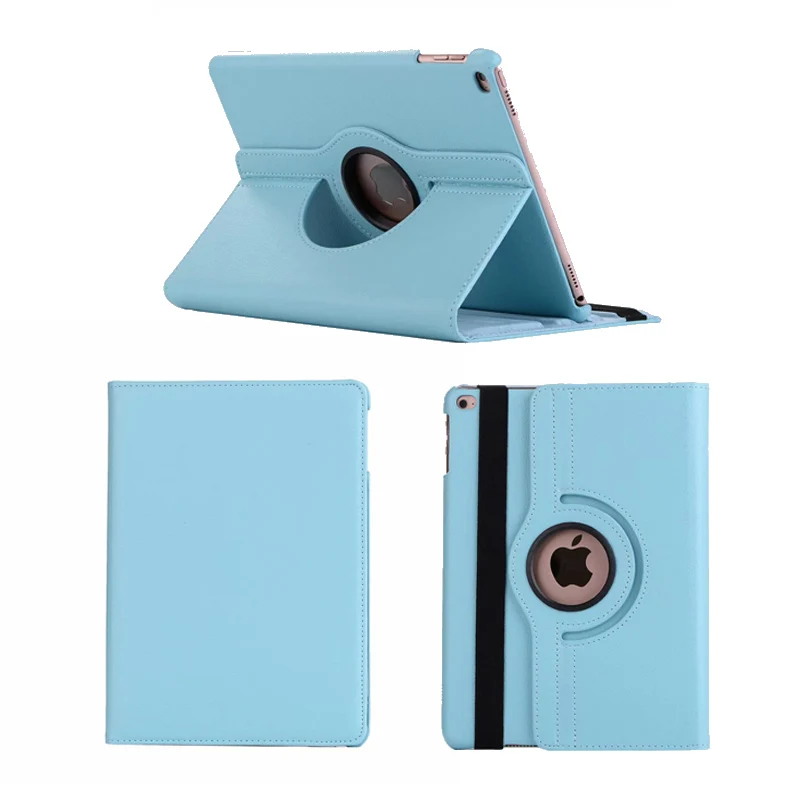 Blue-LZW Кожаный 360 Вращающийся чехол для Apple ipad 9,7 дюймов Air/Air 2 retina чехол ультра тонкий Авто сон для нового ipad крышка - Цвет: Blue-LZW