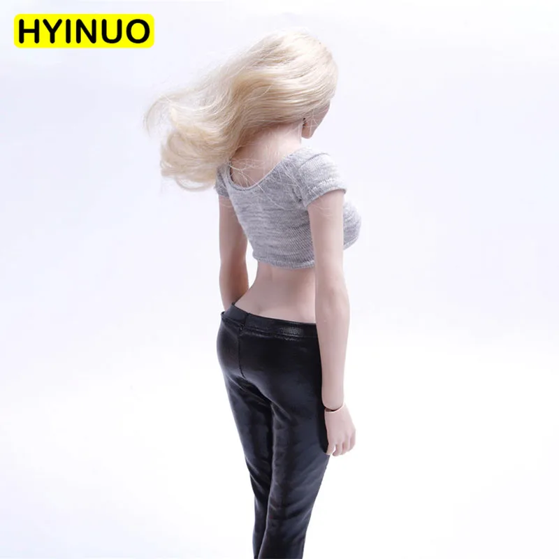 

2 Colors 1/6 Scale Sexy Female Tight t-shirt Sexy Women Pencil Pants Clothes Clothing Set For 12" Action Figure Female Body