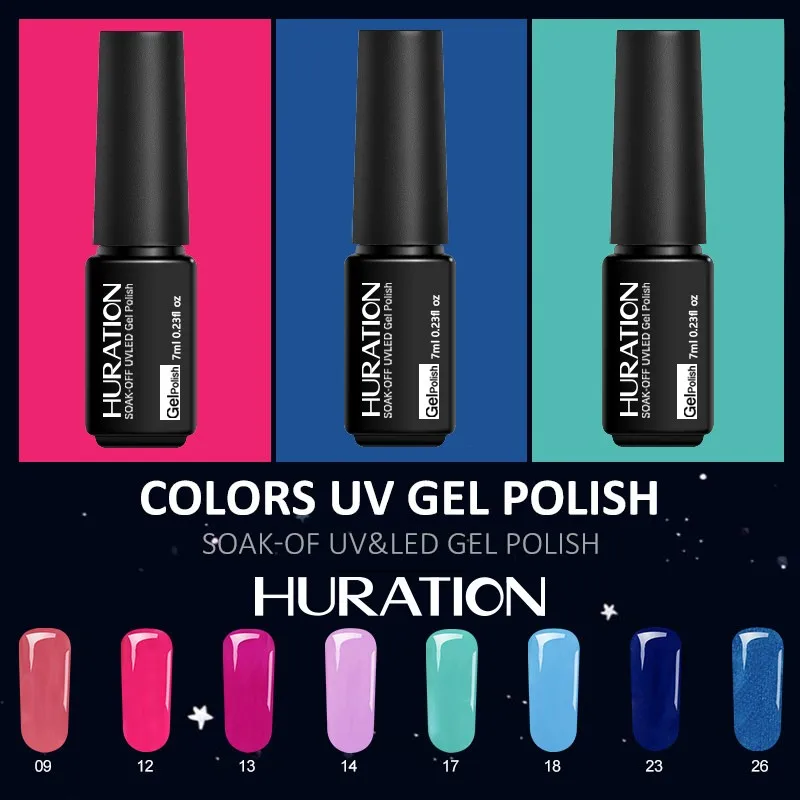 Huration 7 мл гель лак для ногтей Soak Off 29 Цвет УФ розовый Обнаженная Маникюр светодио