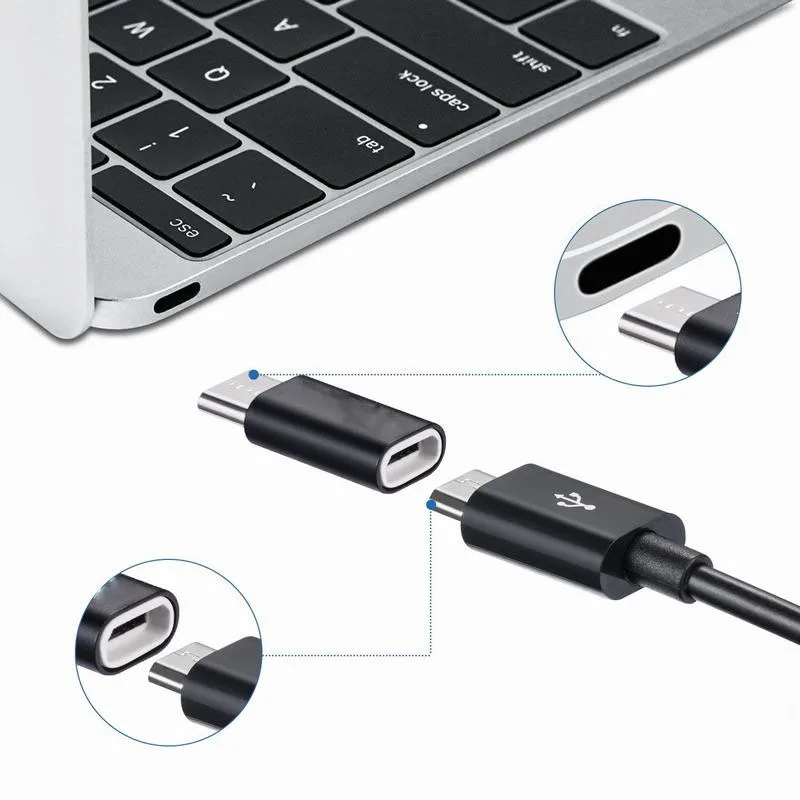 Адаптер для синхронизации данных 3 шт./лот Type C на Micro USB коннектор 1 Macbook Samsung S8 HUAWEI