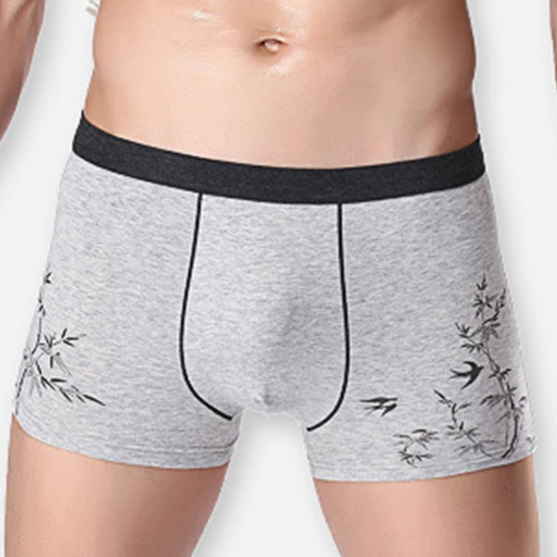 YANQIN 4 Pieces Per Box Men Soft Cotton Mens Underwear Boxers Striped Four Angles Trunk Boxer | Мужская одежда