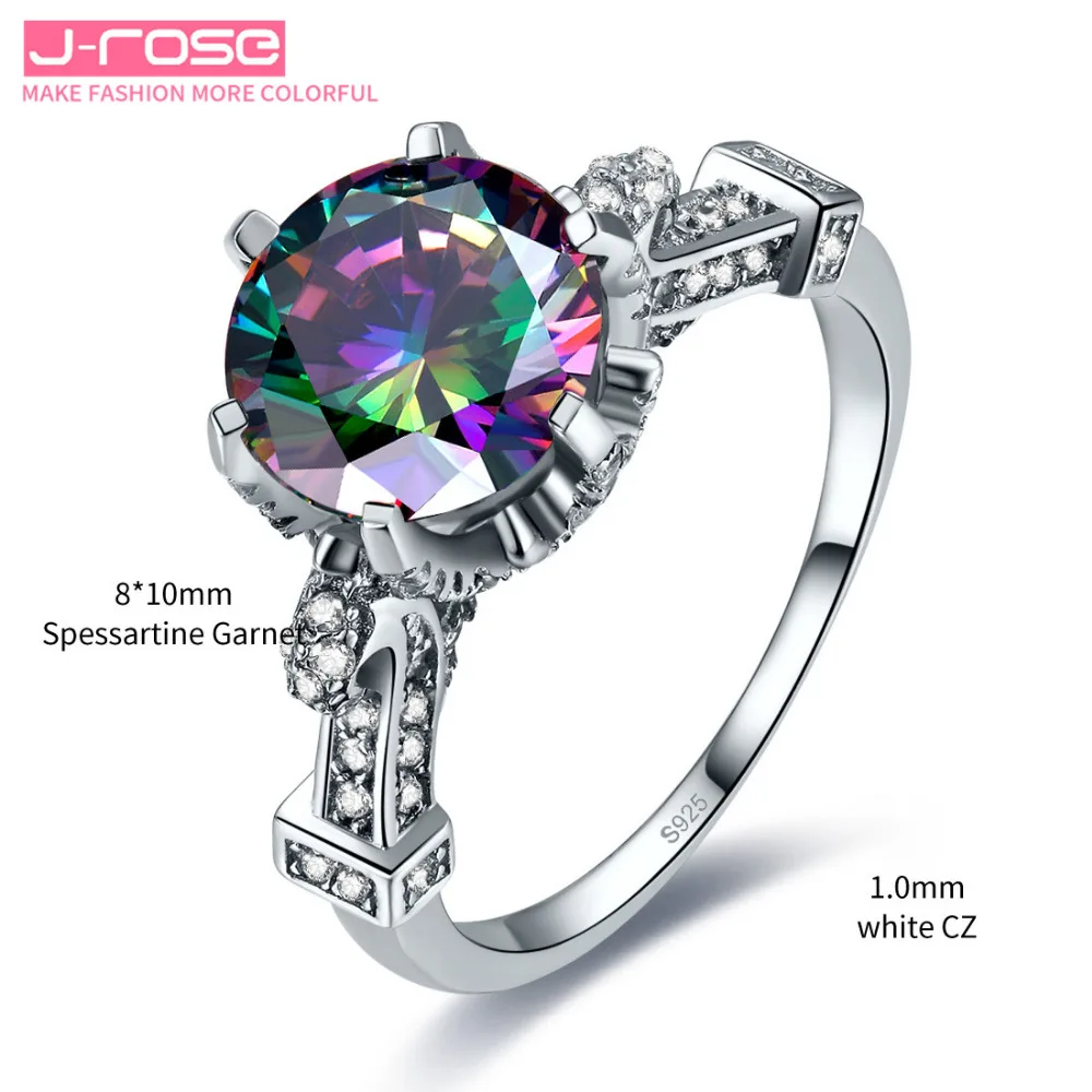 Jrose роскошное дамское кольцо из настоящего чешского разноцветного 100%