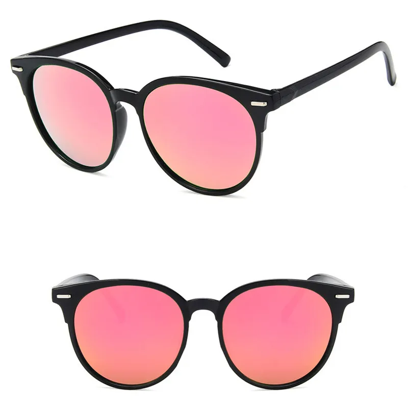 2018 модные зеркальные солнцезащитные очки в оправе из поликарбоната для женщин и