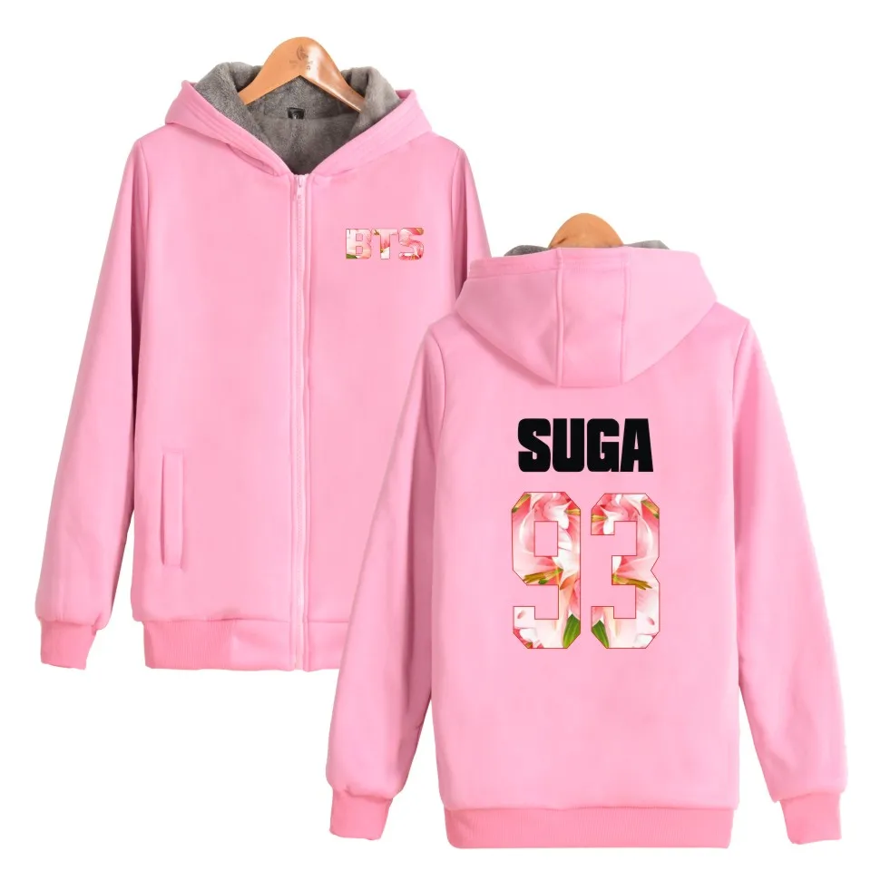ALIZAZA Kpop bts hoodies for men women bangtan boys album floral letter printed fans supportive o neck sweatshirt plus THICKEN | Мужская