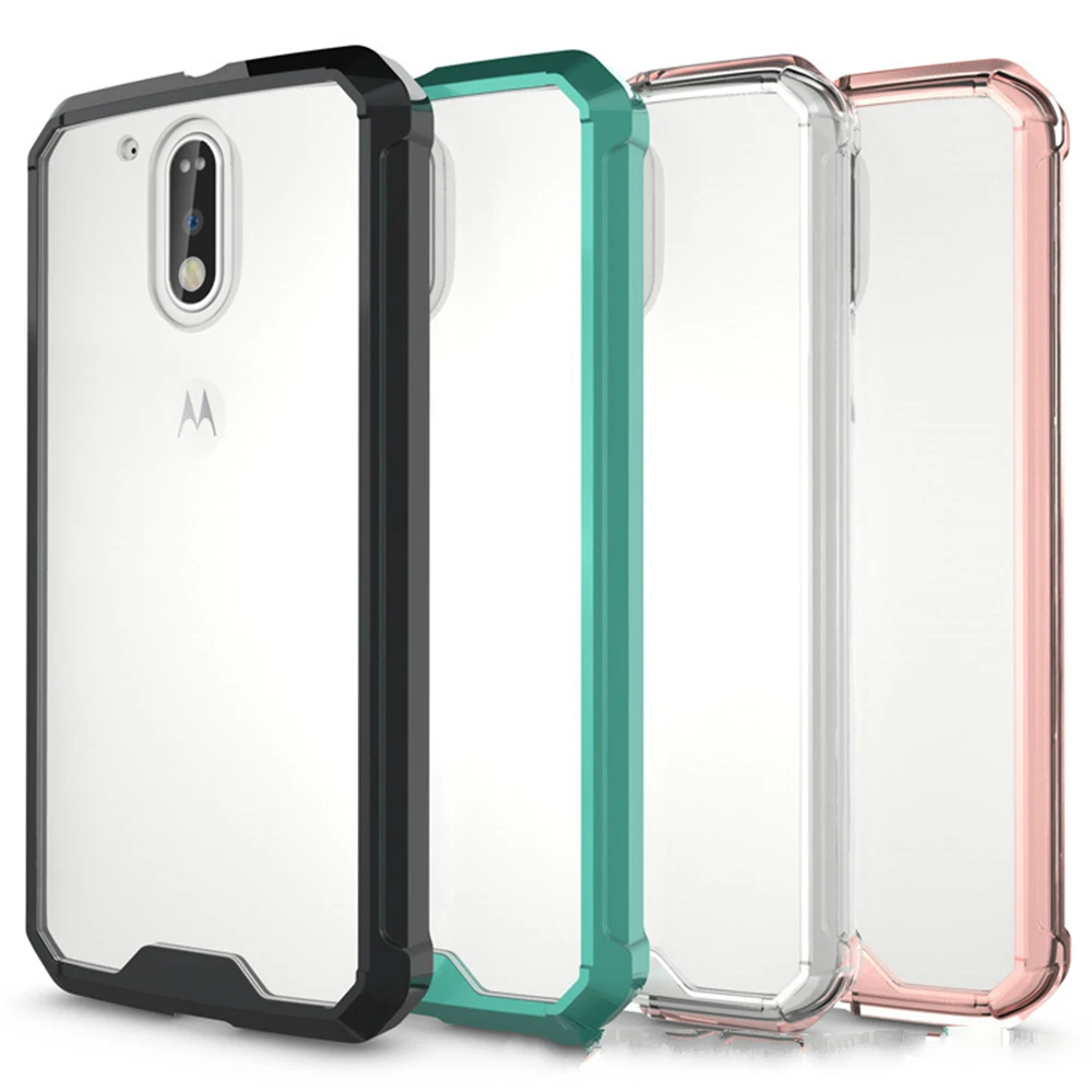 Прозрачный телефон чехлы для Motorola Moto G4 плюс 5 дюйм(ов) антидетонационных