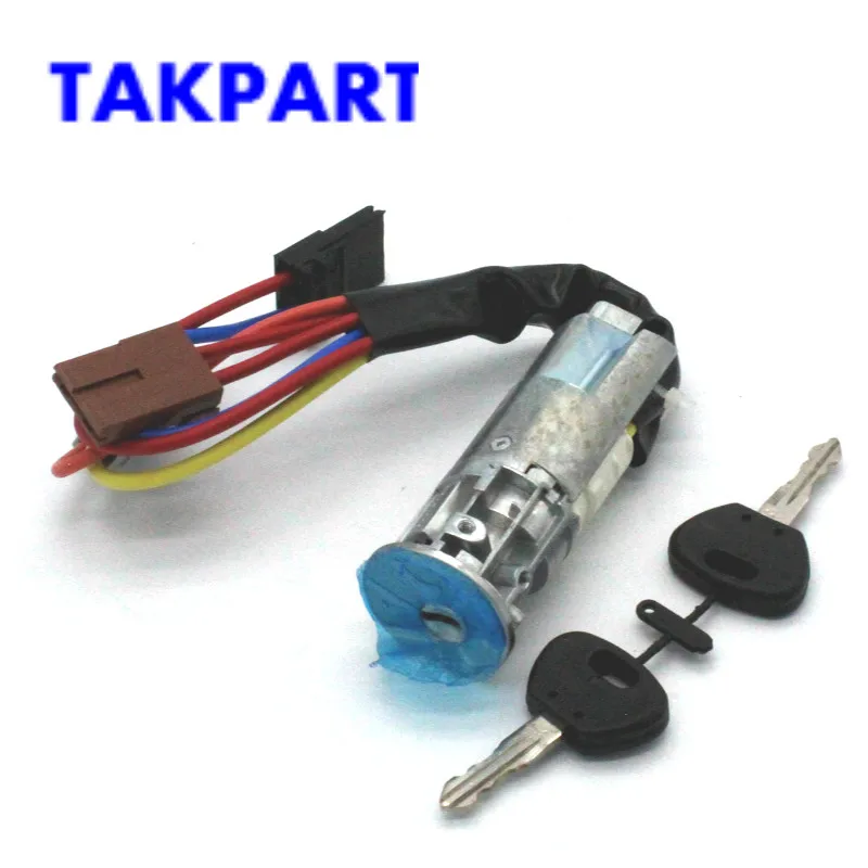 Замок зажигания TAKPART + ключи для CITROEN BERLINGO 96 02 PEUGEOT PARTNER 4162. C8 4162C8|Переключатели и