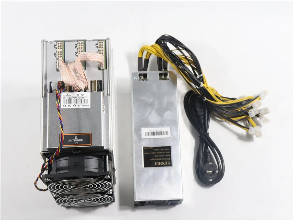 Б/у Asic Equihash Miner Antminer Z9 42k Sol/s с 1800W блоком питания лучше, чем Antminer Z9 Mini S9 Innosilicon A9