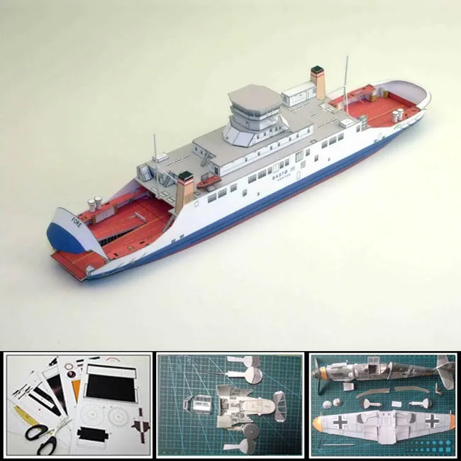 Горячая 2016 бумажная модель корабль норвежский двухсторонние ферри башту III