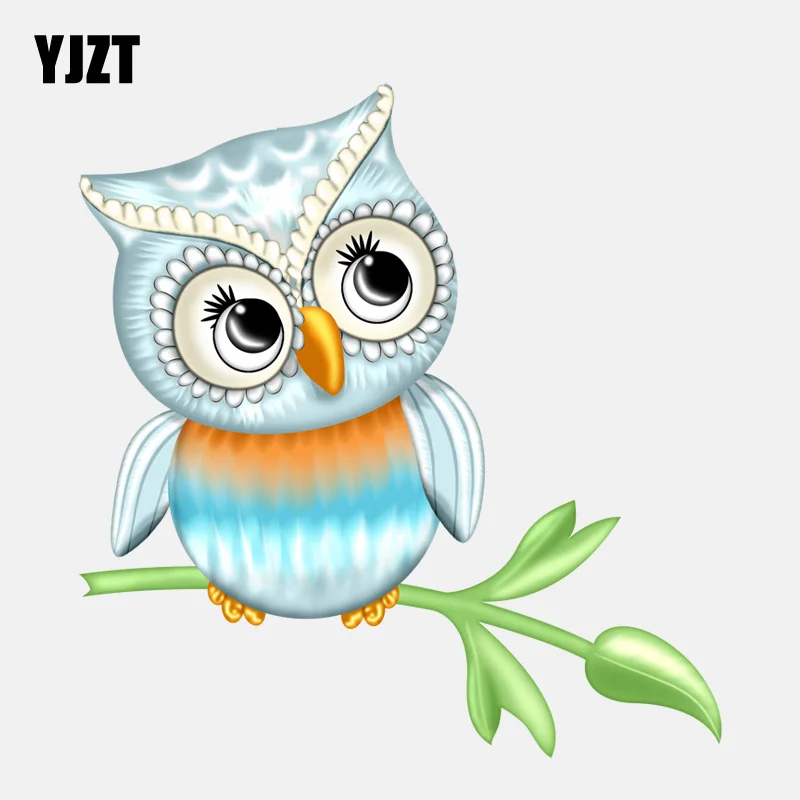 YJZT 11.8CM*12.4CM Hand Drawn Cute Owl PVC Window Decoration Car Sticker 11-01366 | Автомобили и мотоциклы