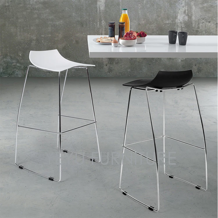 Минималистический современный дизайн Пластик и металлические Сталь барный стул