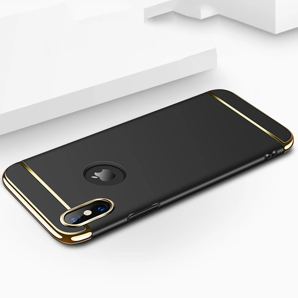 Luxury Hybrid 3 in 1 Plastic Glitter Bumper For iphone XS MAX Cover Fundas SE 5 5S 6 6s 7 8 Plus X XR Phone Cases |