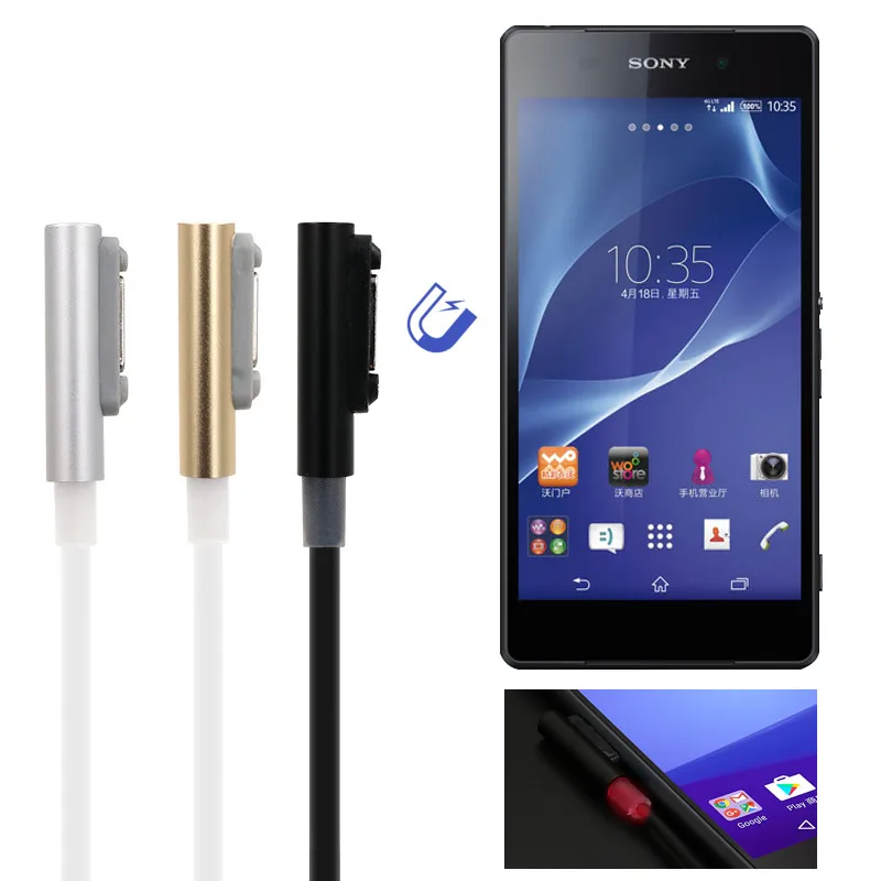 Магнитный USB кабель для зарядки Sony Xperia Z3 L55t Z2 Z1 Compact XL39h 100% Фирменная новинка